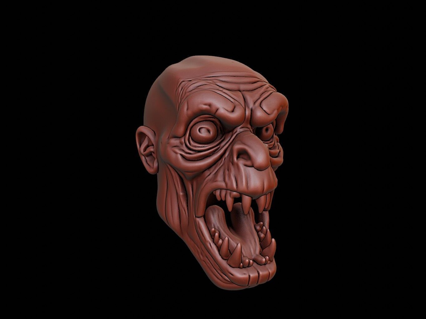 Swamp Monster Mask 3d Printing 3D print model_1