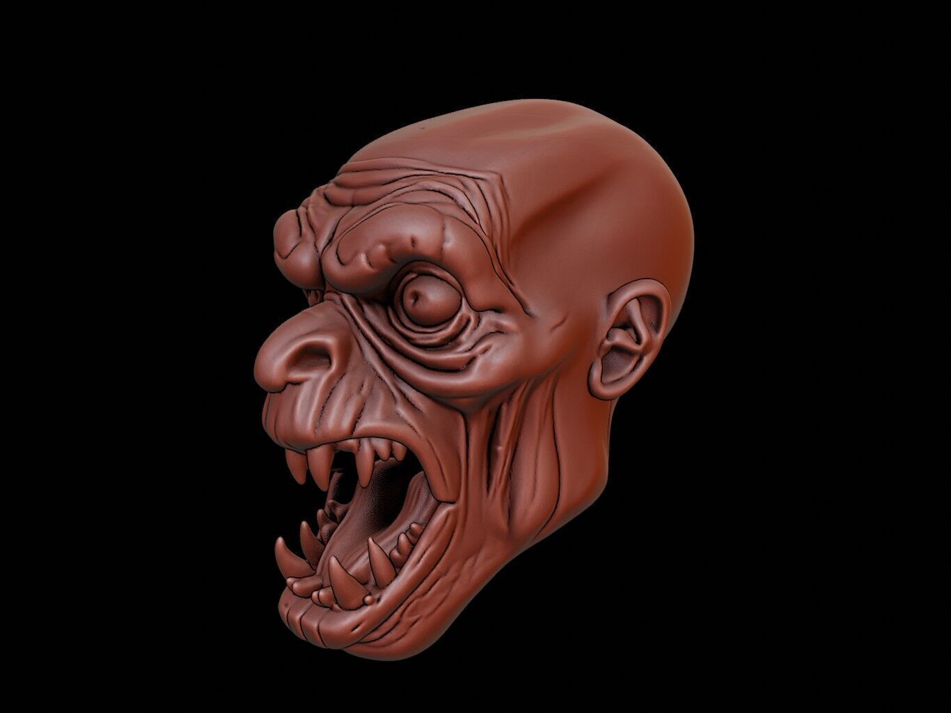 Swamp Monster Mask 3d Printing 3D print model_2