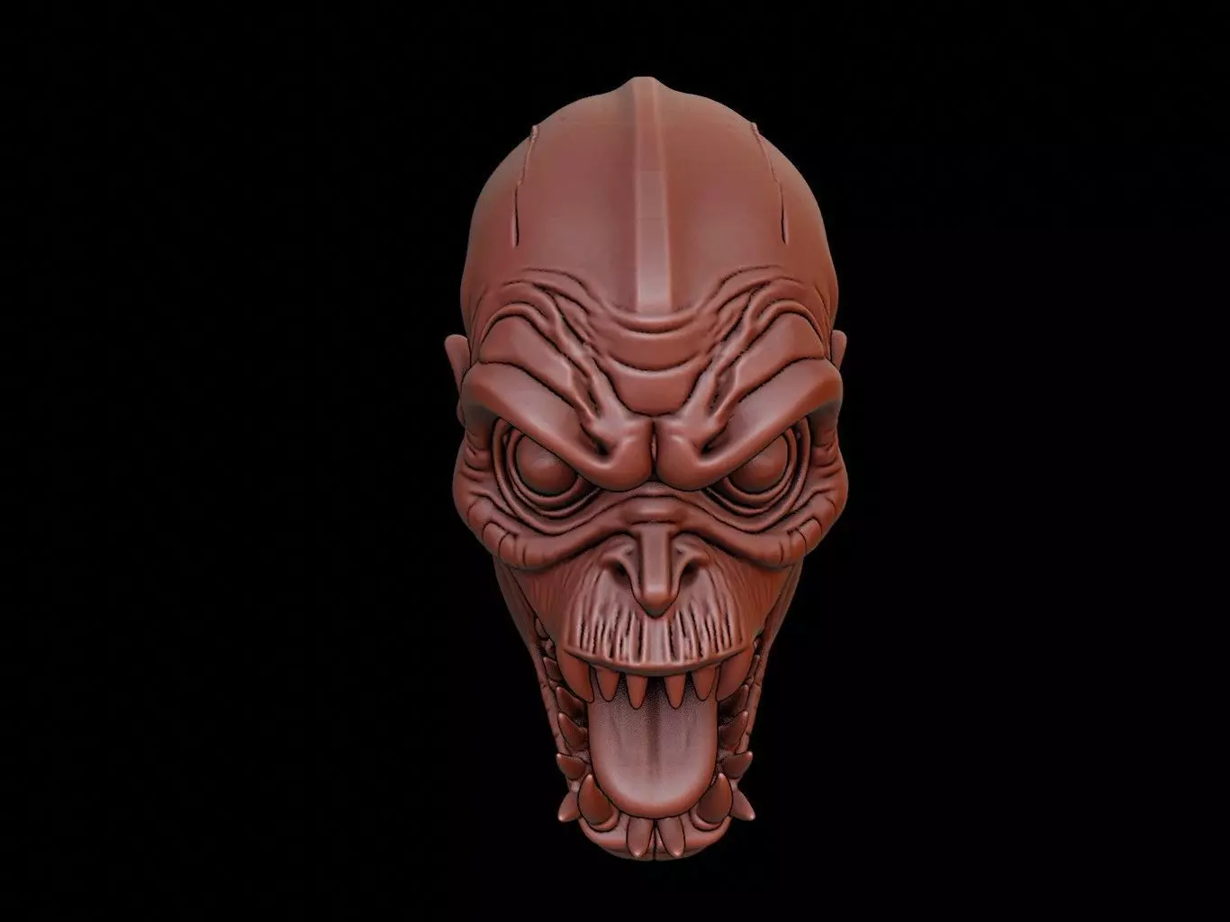 Swamp Monster Mask 3d Printing 3D print model_0