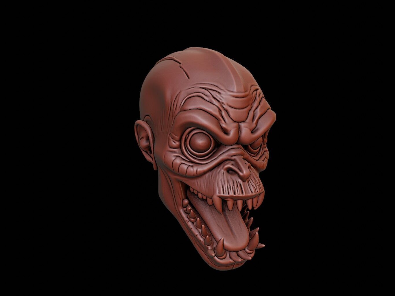 Swamp Monster Mask 3d Printing 3D print model_1
