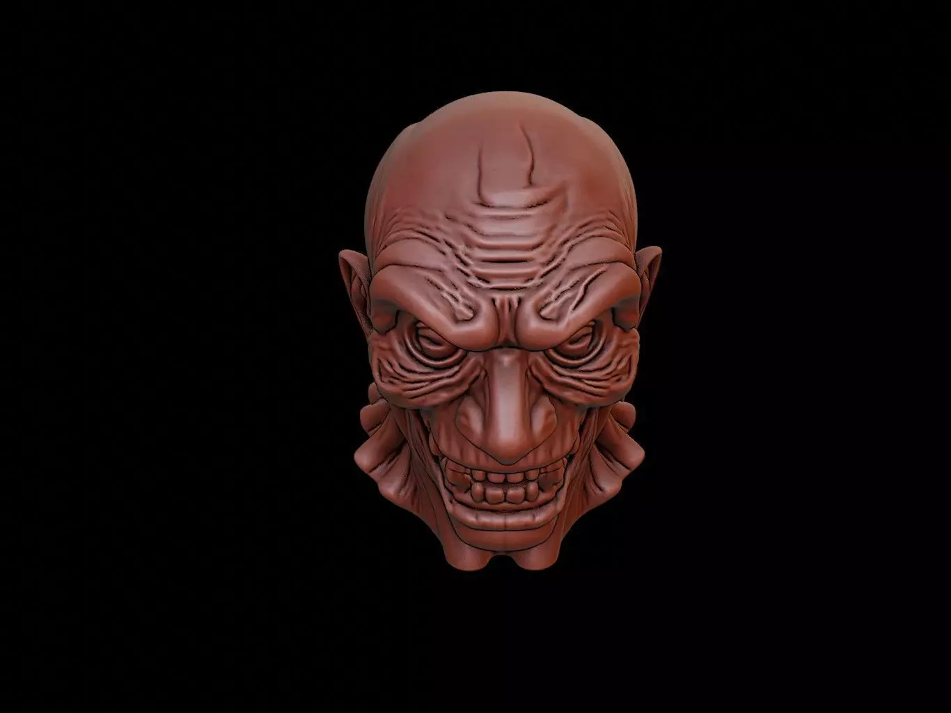 Swamp Monster Mask 3d Printing 3D print model