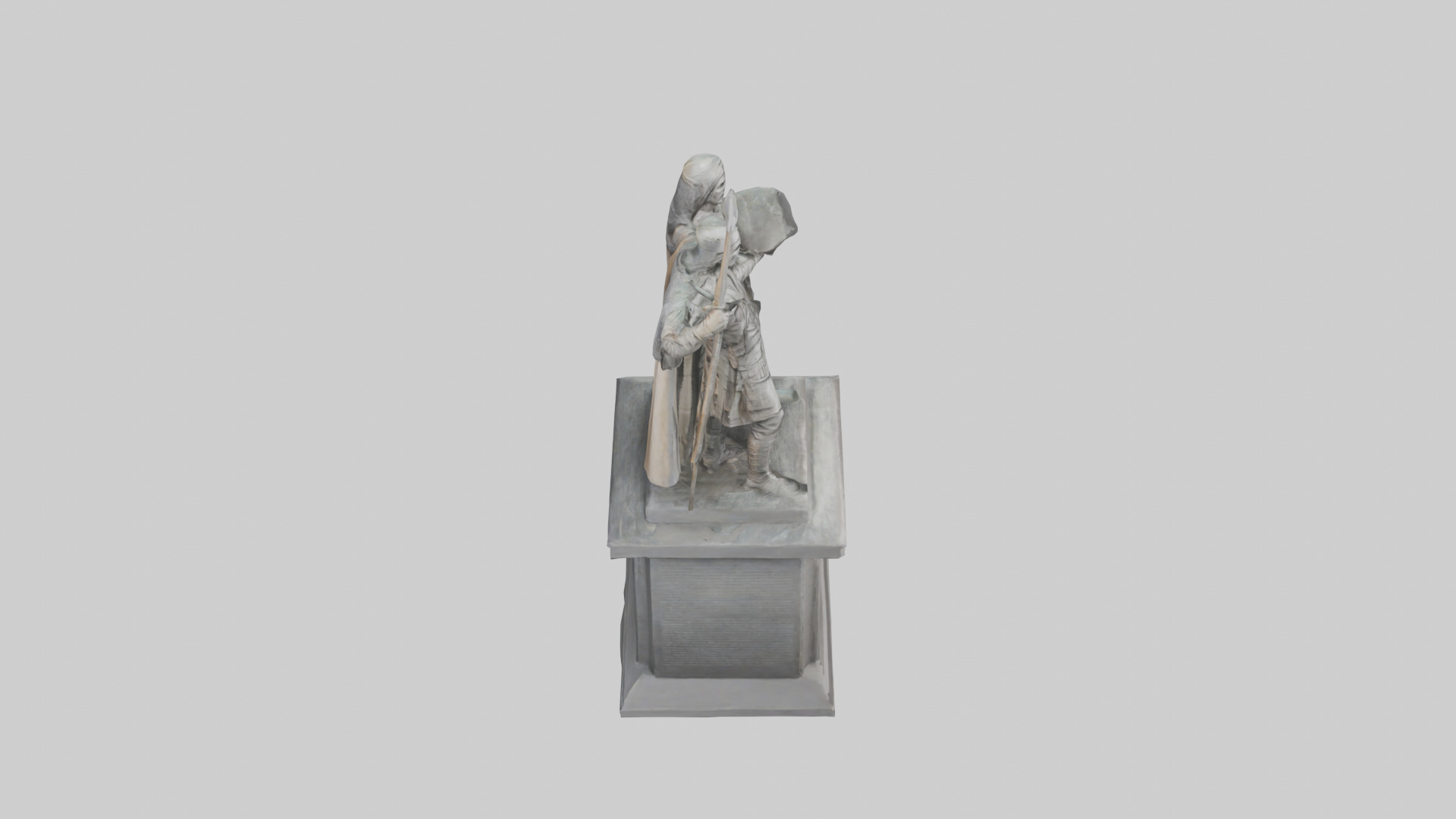 Conquerors of Oppression statue model Low-poly 3D model_28