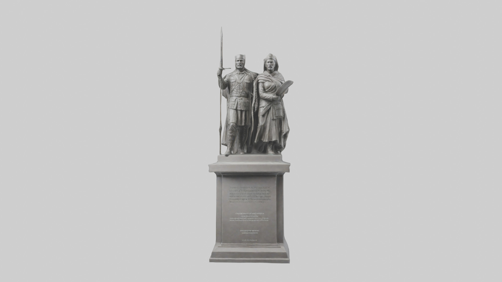Conquerors of Oppression statue model Low-poly 3D model_14