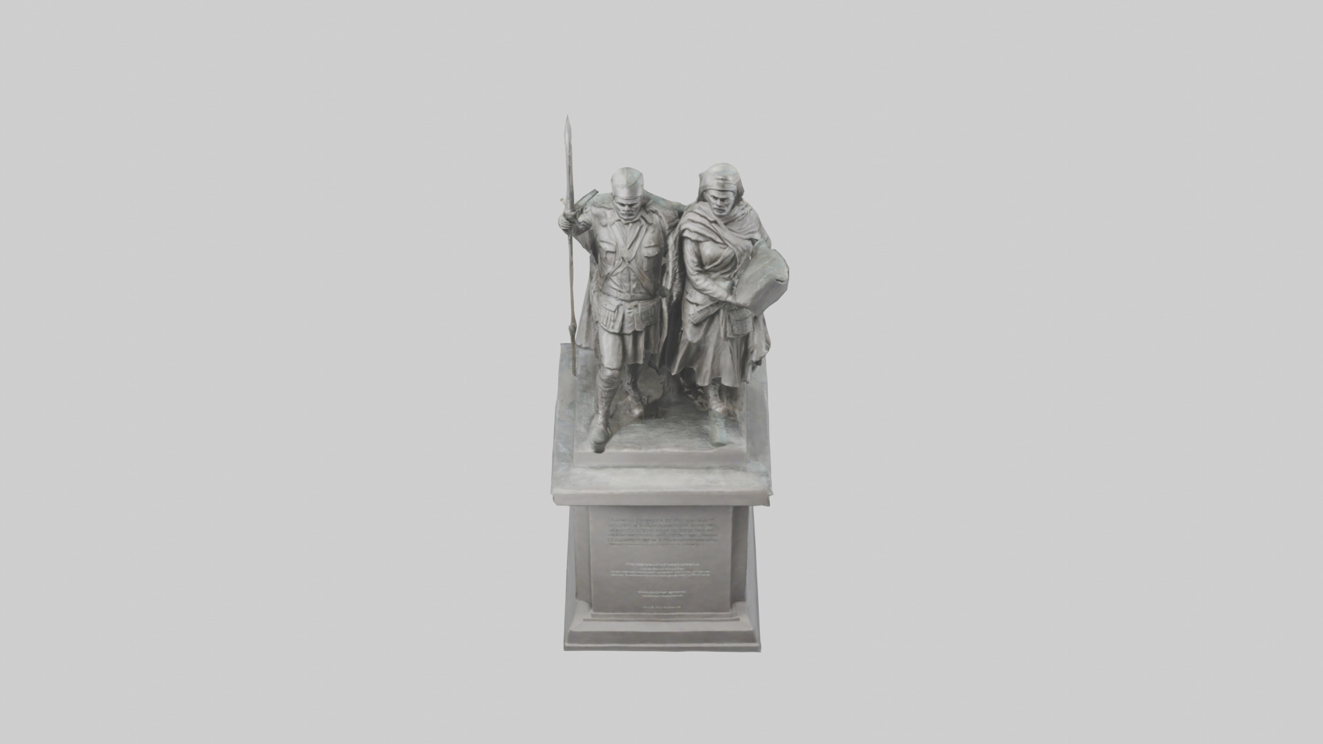 Conquerors of Oppression statue model Low-poly 3D model_26