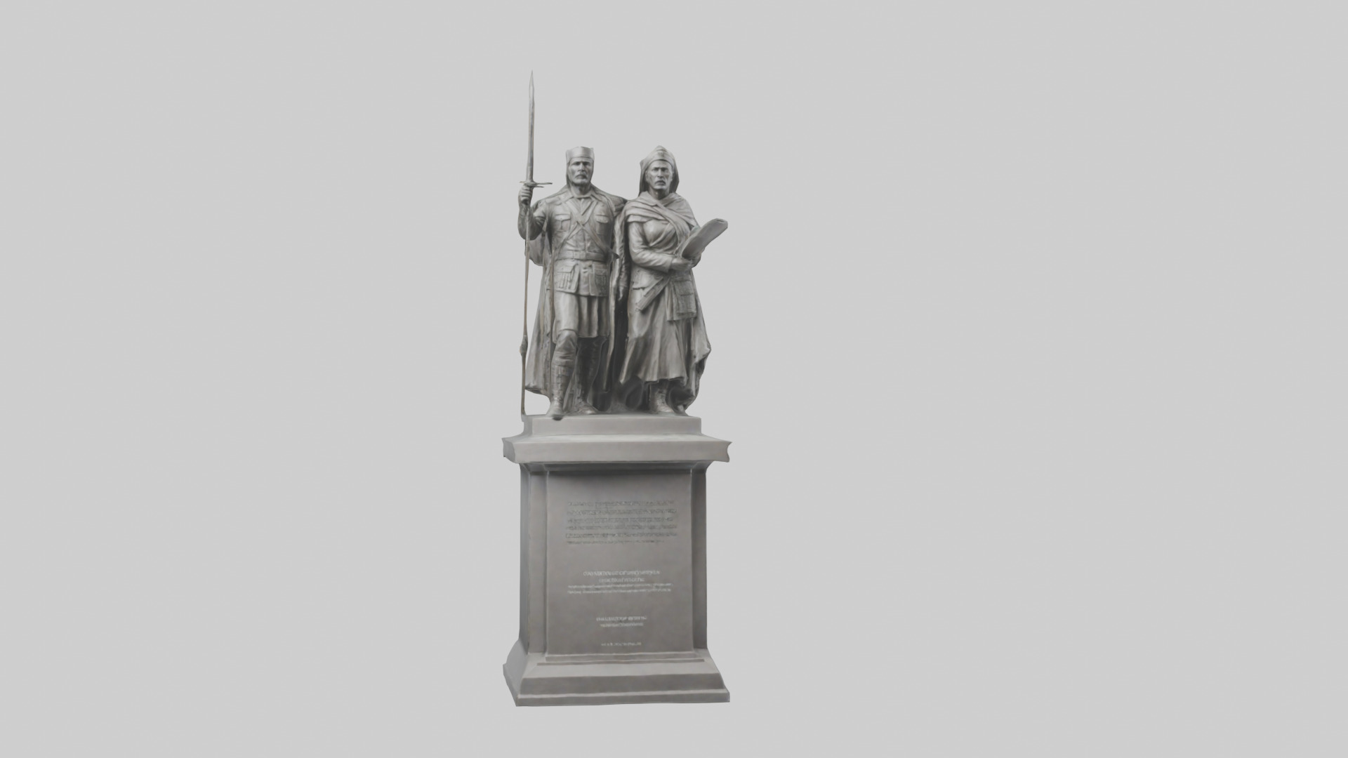 Conquerors of Oppression statue model Low-poly 3D model_20