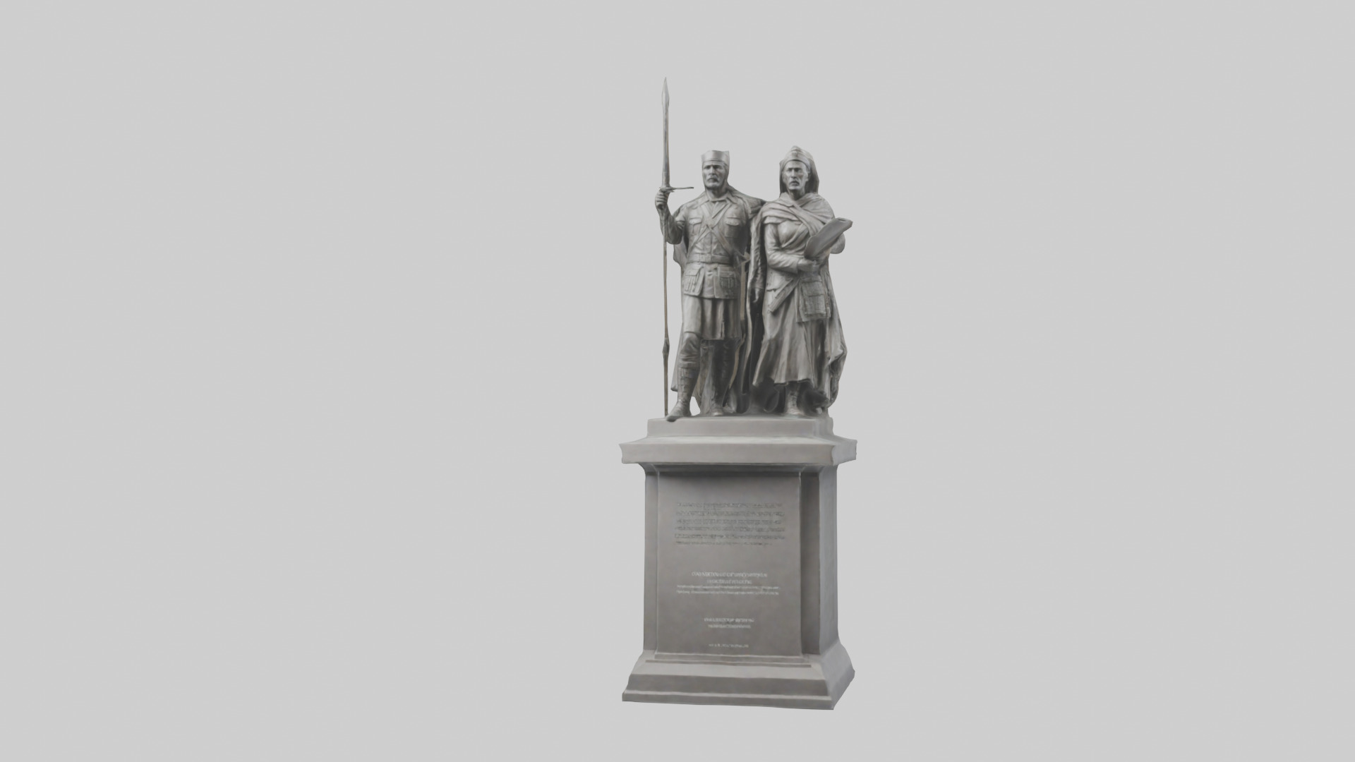 Conquerors of Oppression statue model Low-poly 3D model_13