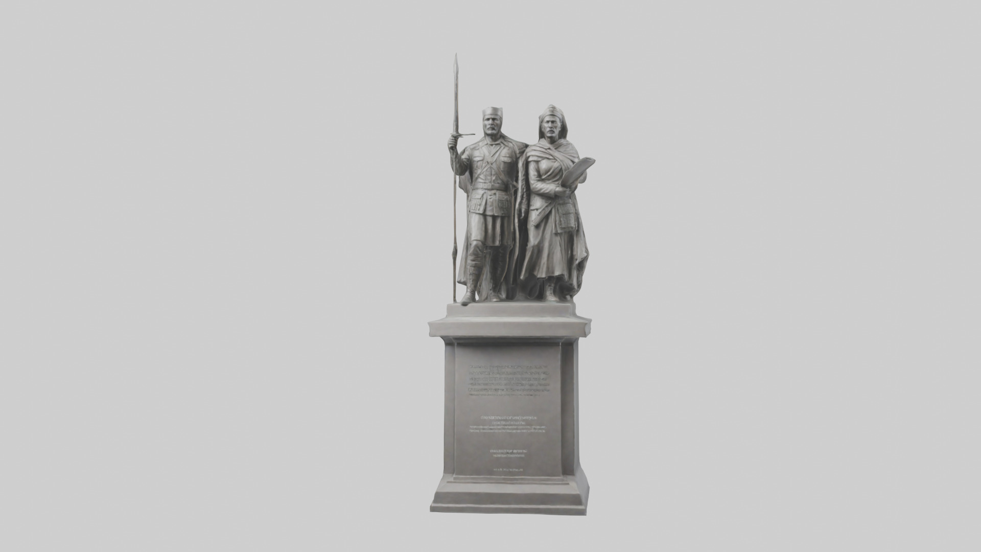 Conquerors of Oppression statue model Low-poly 3D model_12