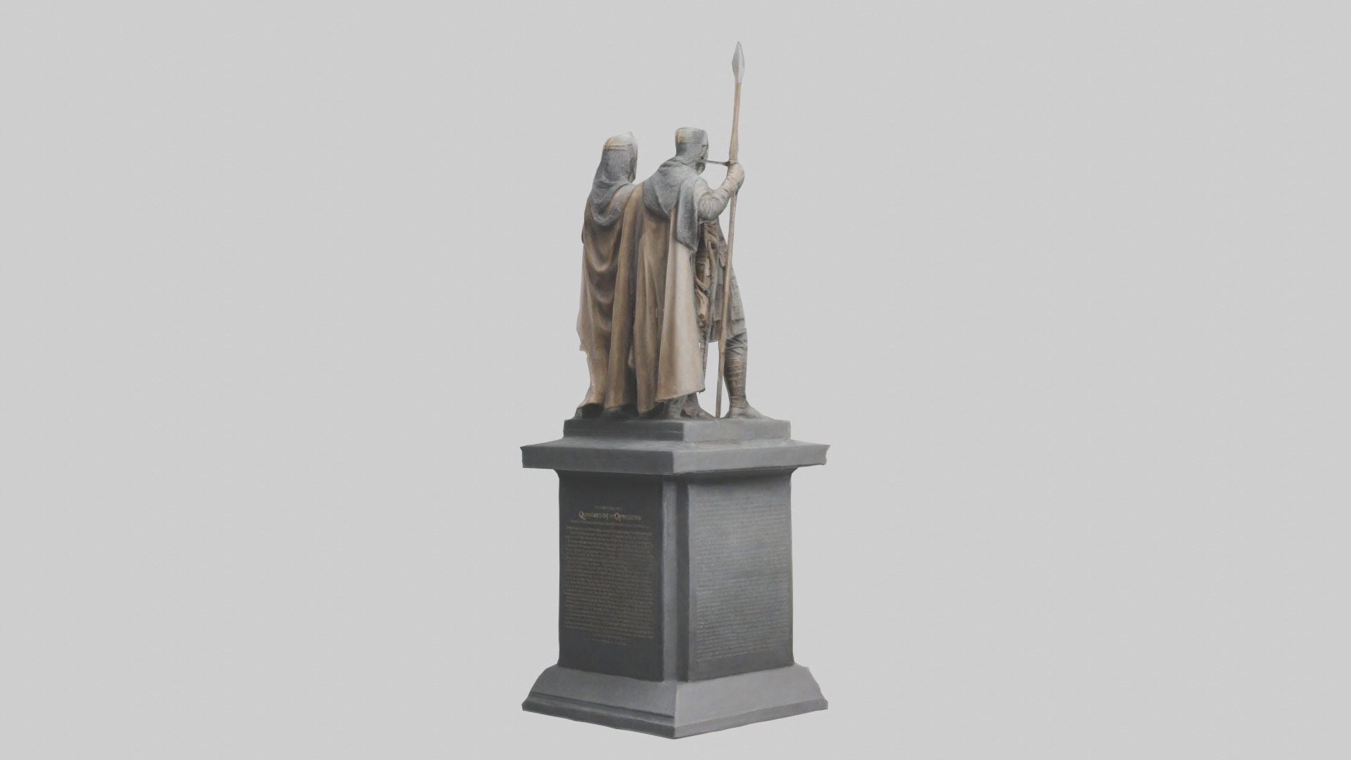 Conquerors of Oppression statue model Low-poly 3D model_3