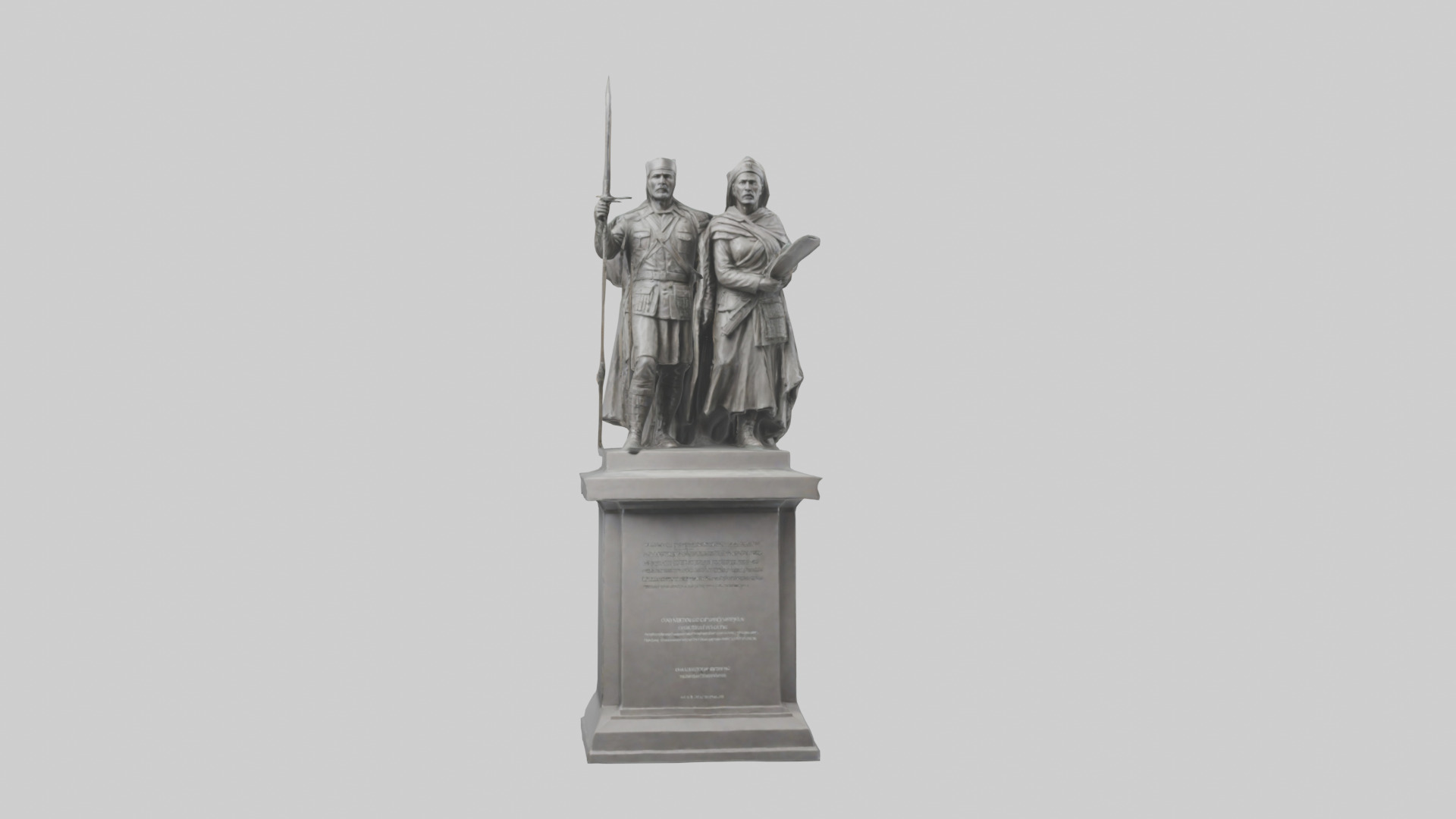 Conquerors of Oppression statue model Low-poly 3D model_17
