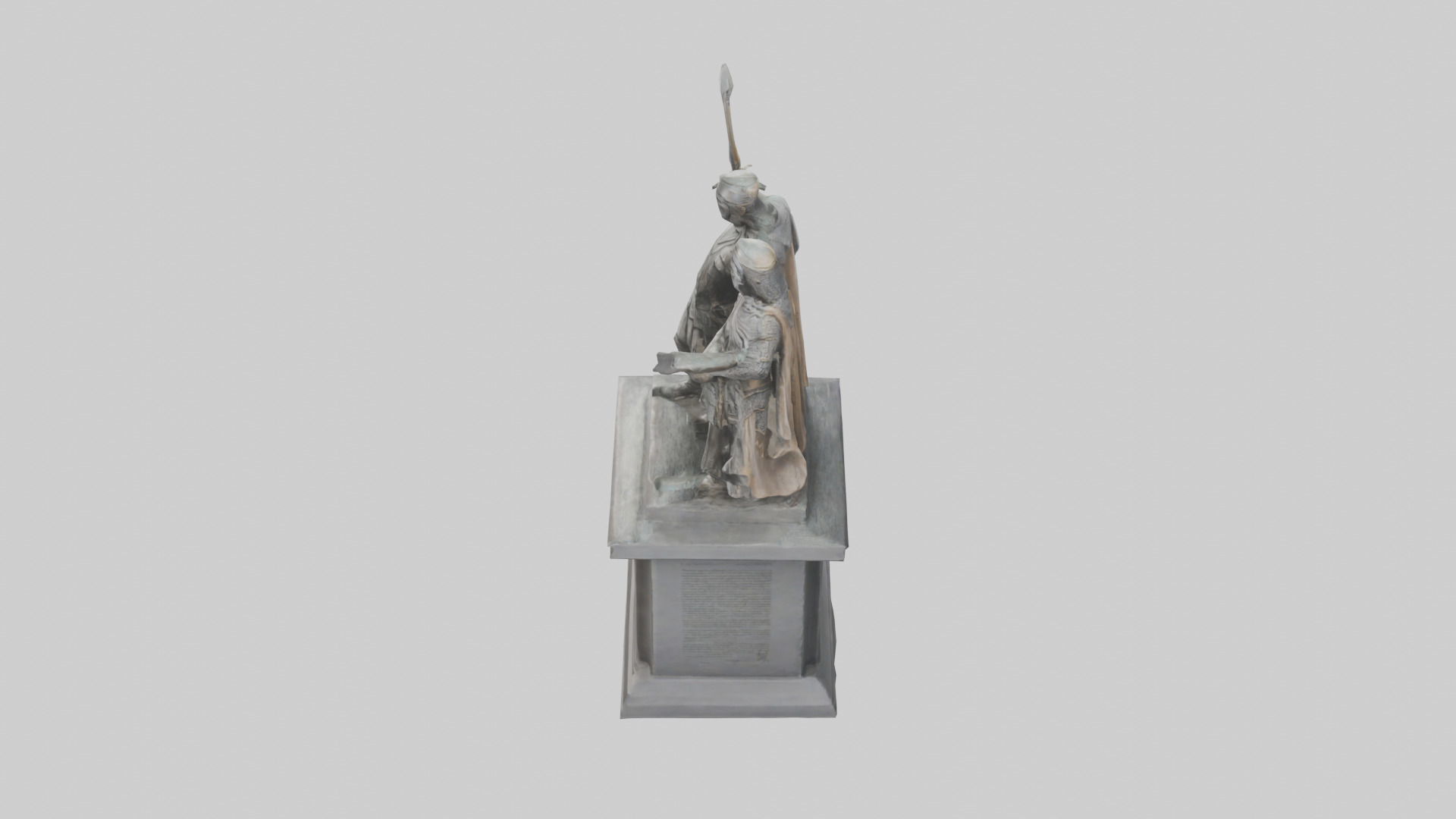 Conquerors of Oppression statue model Low-poly 3D model_27