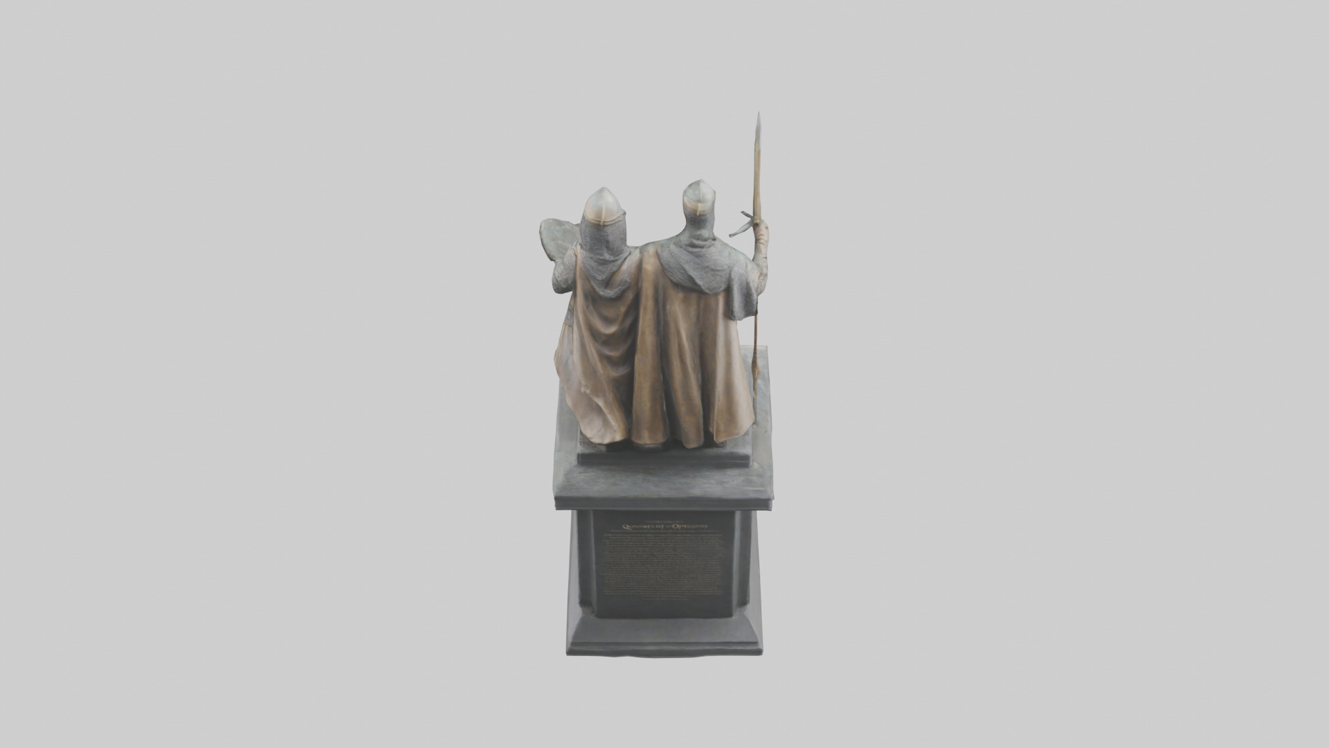 Conquerors of Oppression statue model Low-poly 3D model_25