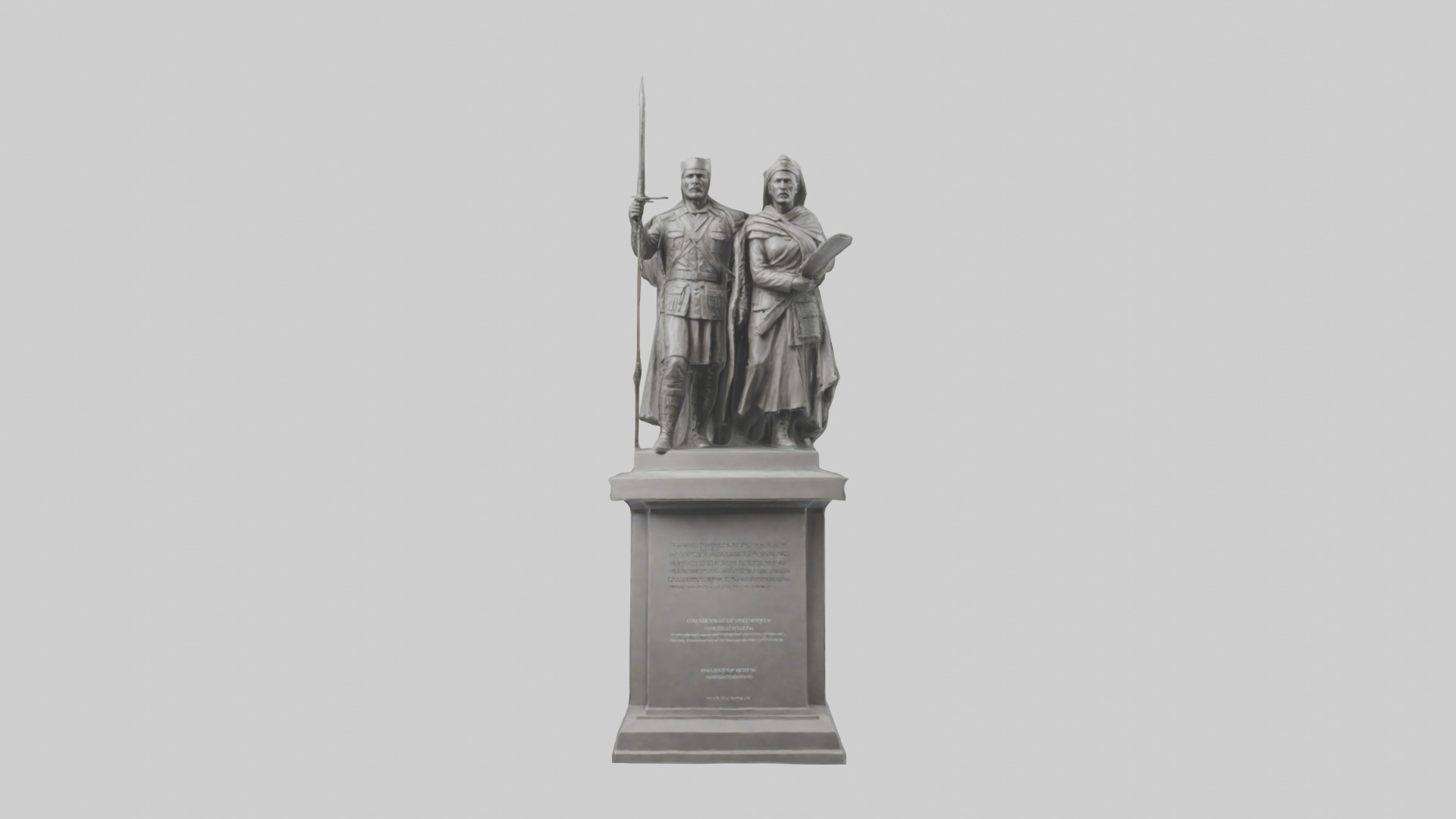Conquerors of Oppression statue model Low-poly 3D model_10