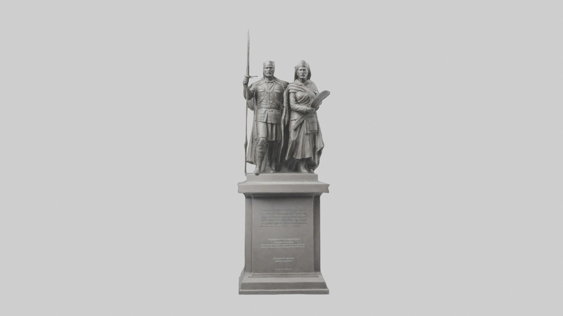 Conquerors of Oppression statue model Low-poly 3D model_19