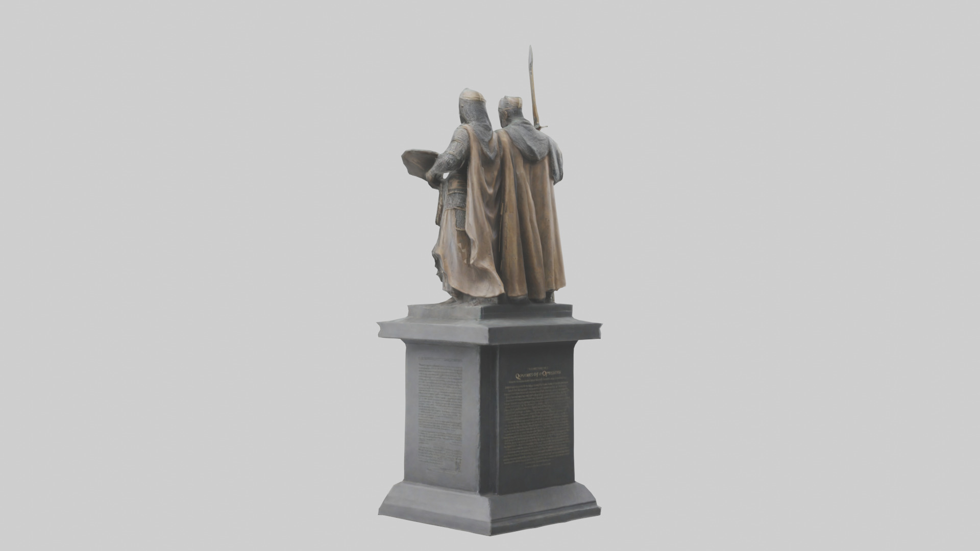 Conquerors of Oppression statue model Low-poly 3D model_2