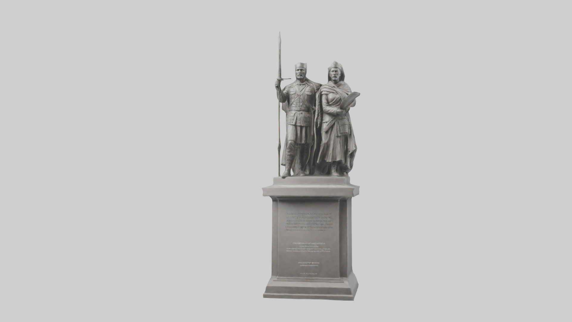 Conquerors of Oppression statue model Low-poly 3D model_15