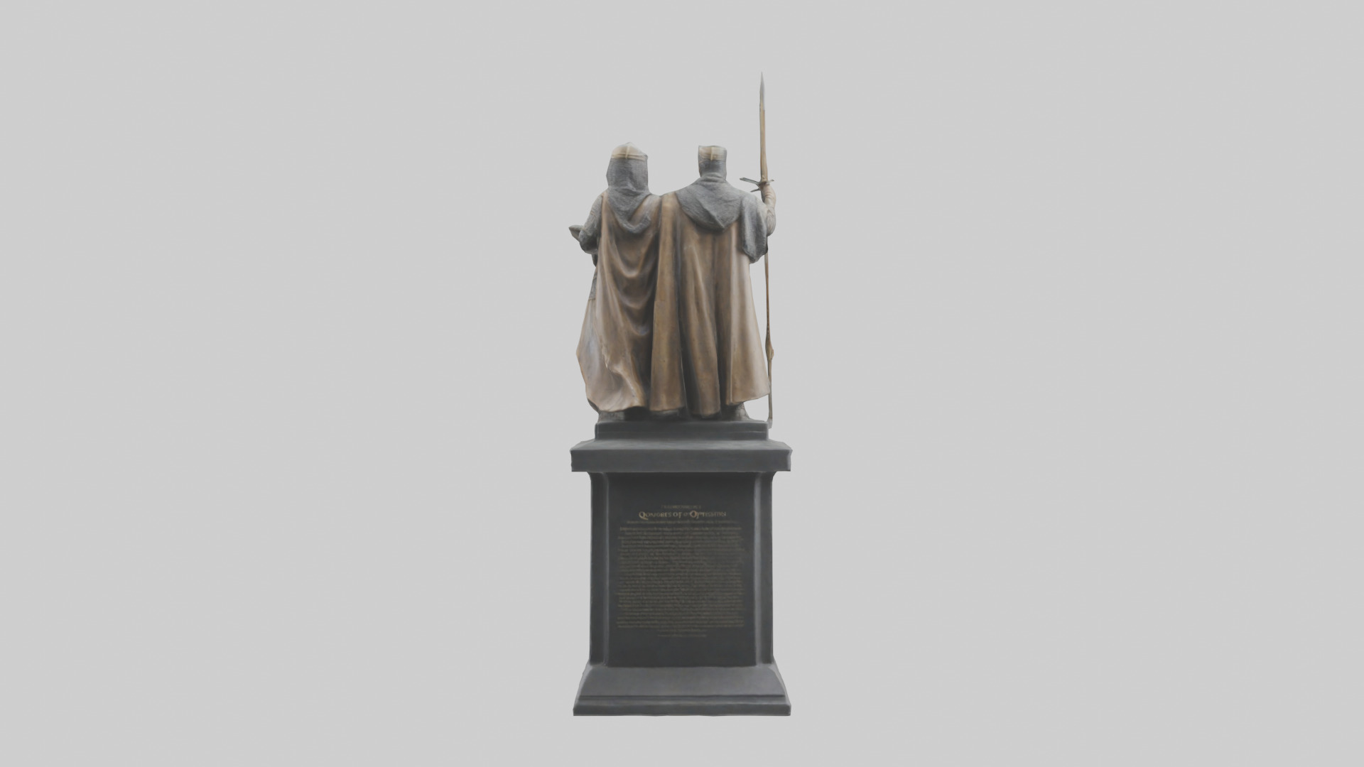 Conquerors of Oppression statue model Low-poly 3D model_1