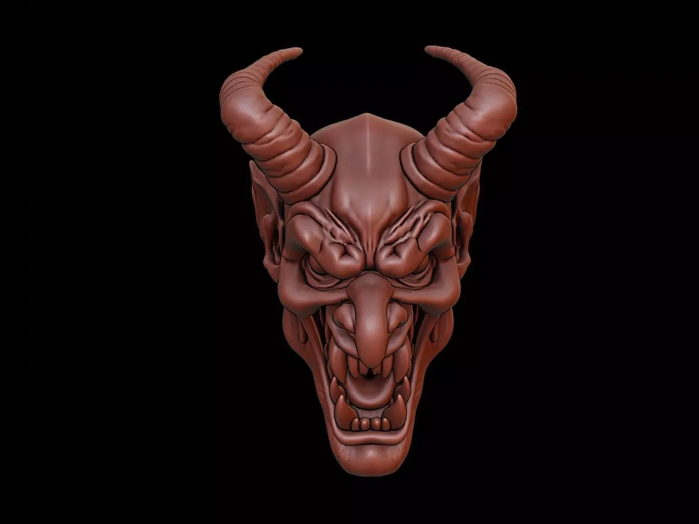 War Demon Mask 3d Printing 3D print model_0