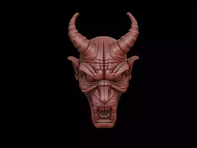 War Demon Mask 3d Printing
