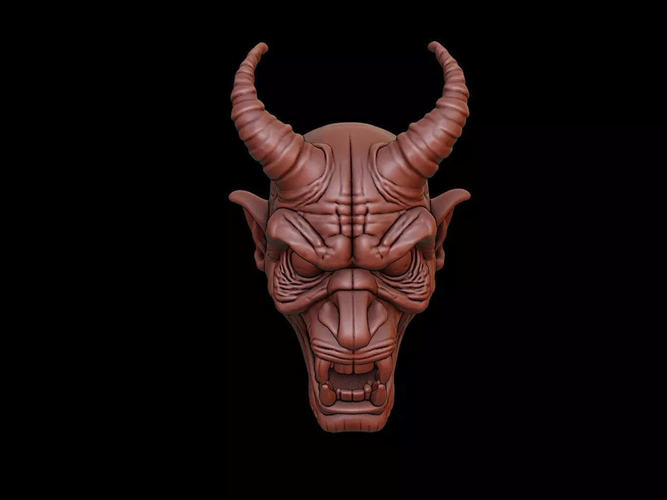 War Demon Mask 3d Printing 3D print model_0