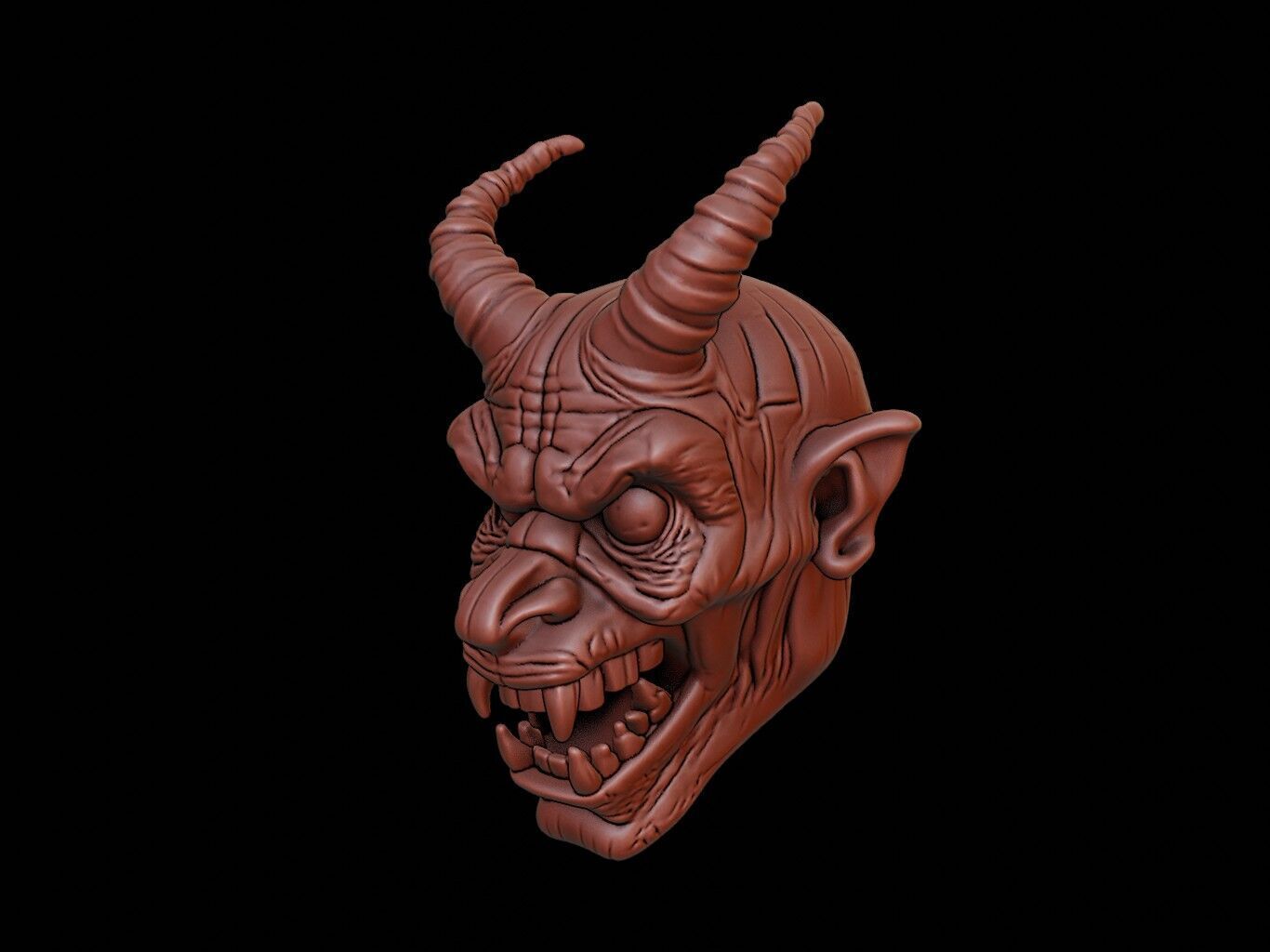 War Demon Mask 3d Printing 3D print model_2