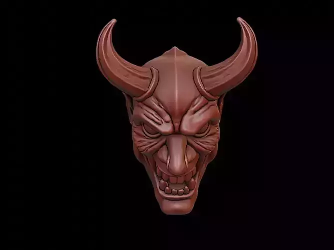 War Demon Mask 3d Printing