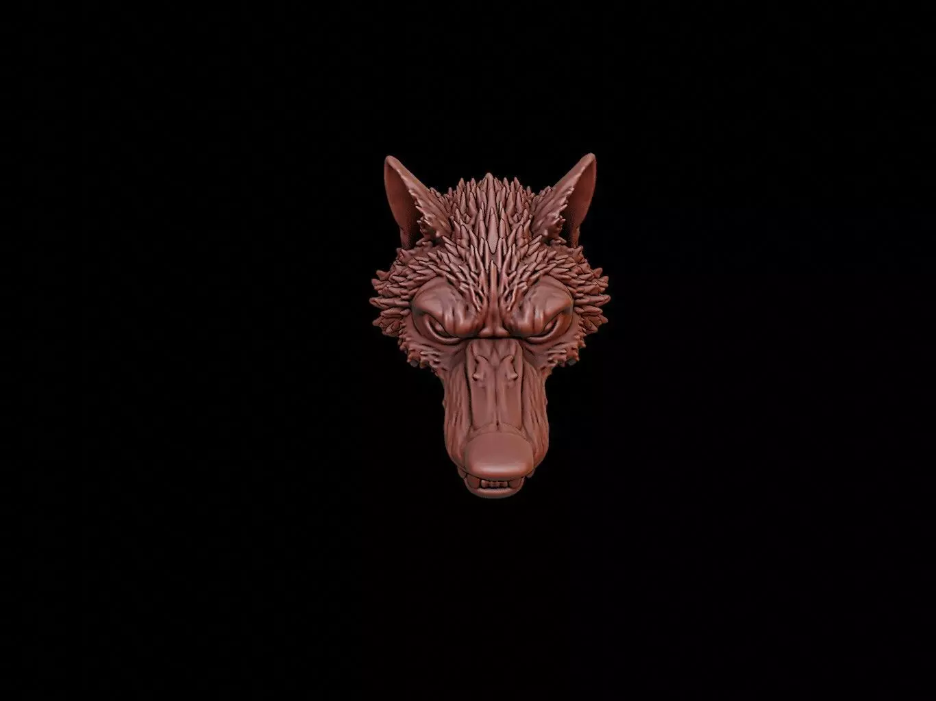 Werewolf Mask 3d Printing 3D print model