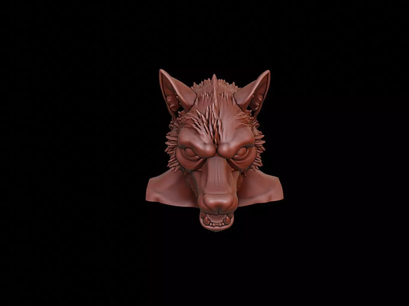 Werewolf Mask 3d Printing 3D print model