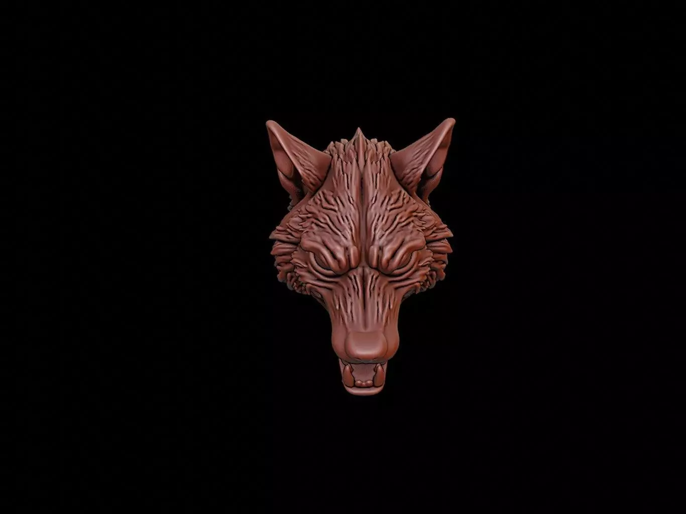 Werewolf Mask 3d Printing 3D print model
