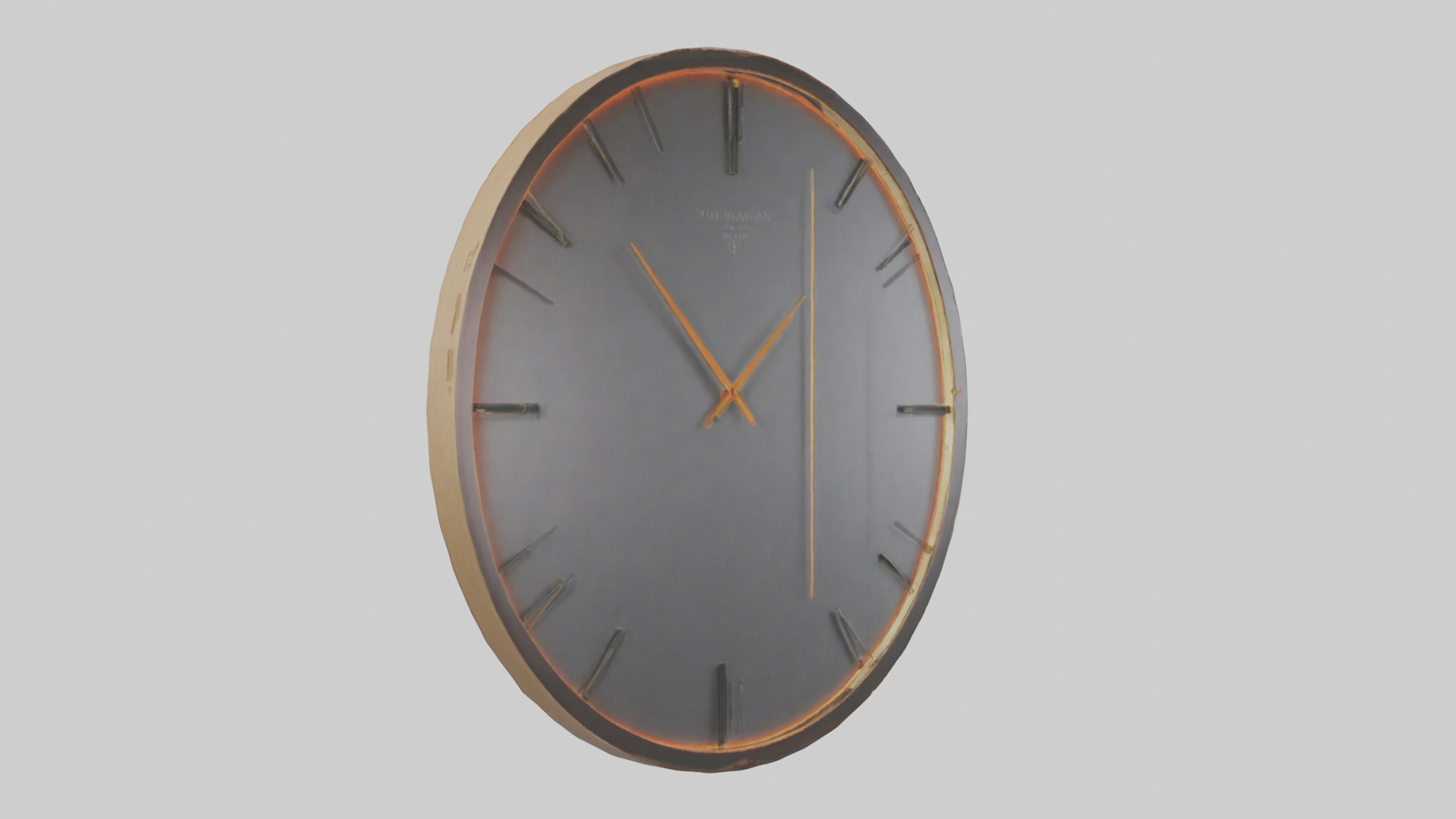Contemporary Wall Clock model Low-poly 3D model_2