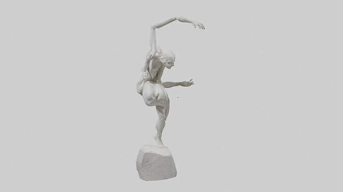 Contortionist statue model Low-poly 3D model