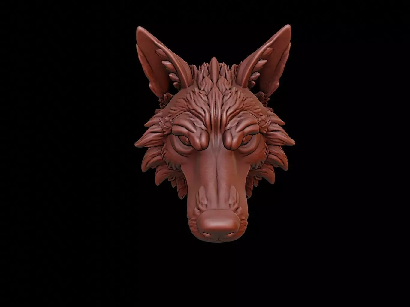 Wolf Mask 3d Printing 3D print model
