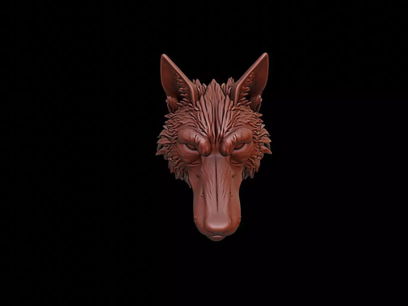 Wolf Mask 3d Printing 3D print model