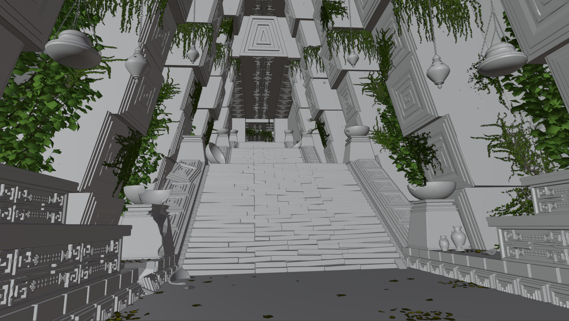 Ancient Palace Ruins scene Model Pack 3D model_5