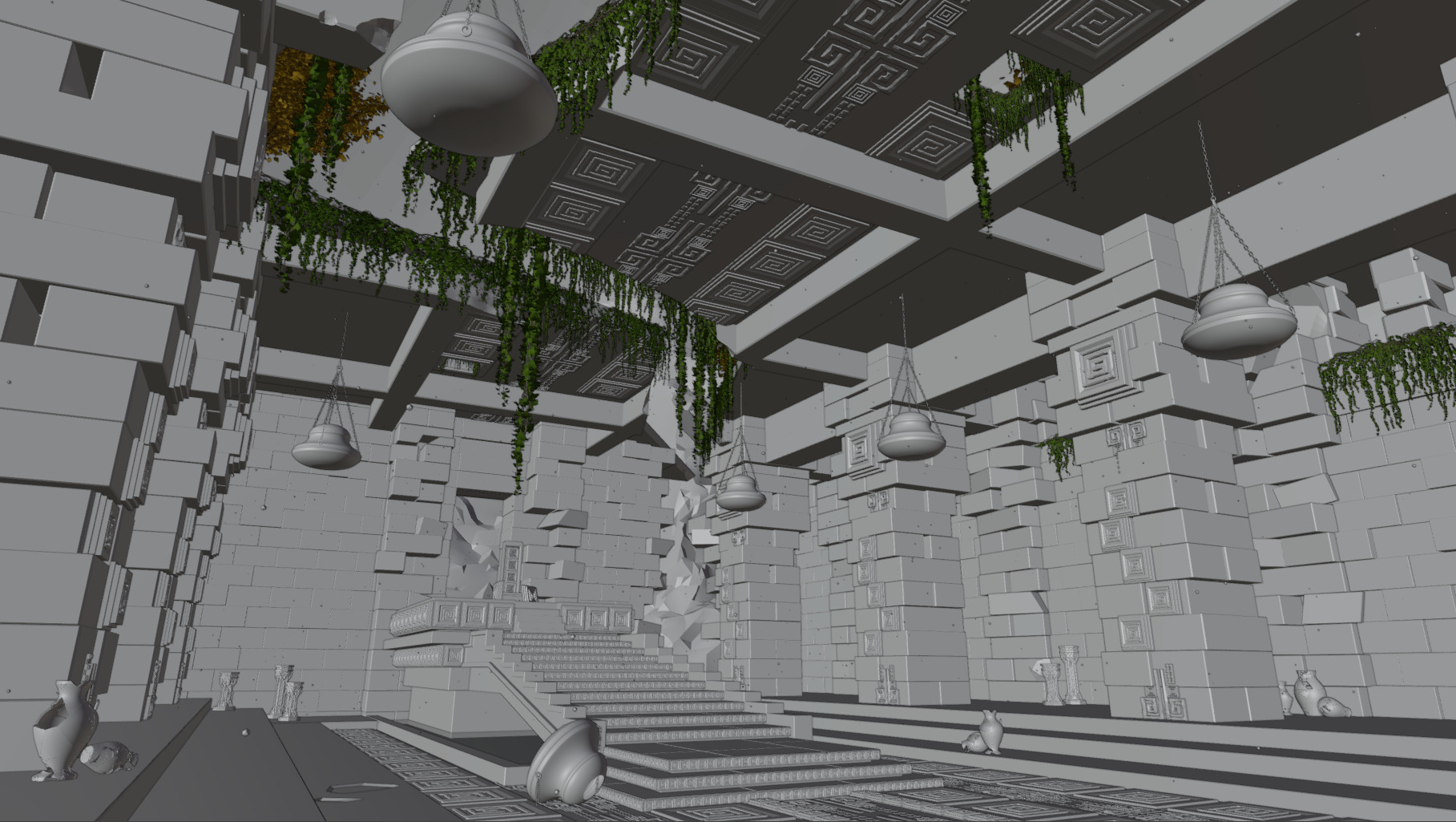 Ancient Palace Ruins scene Model Pack 3D model_6