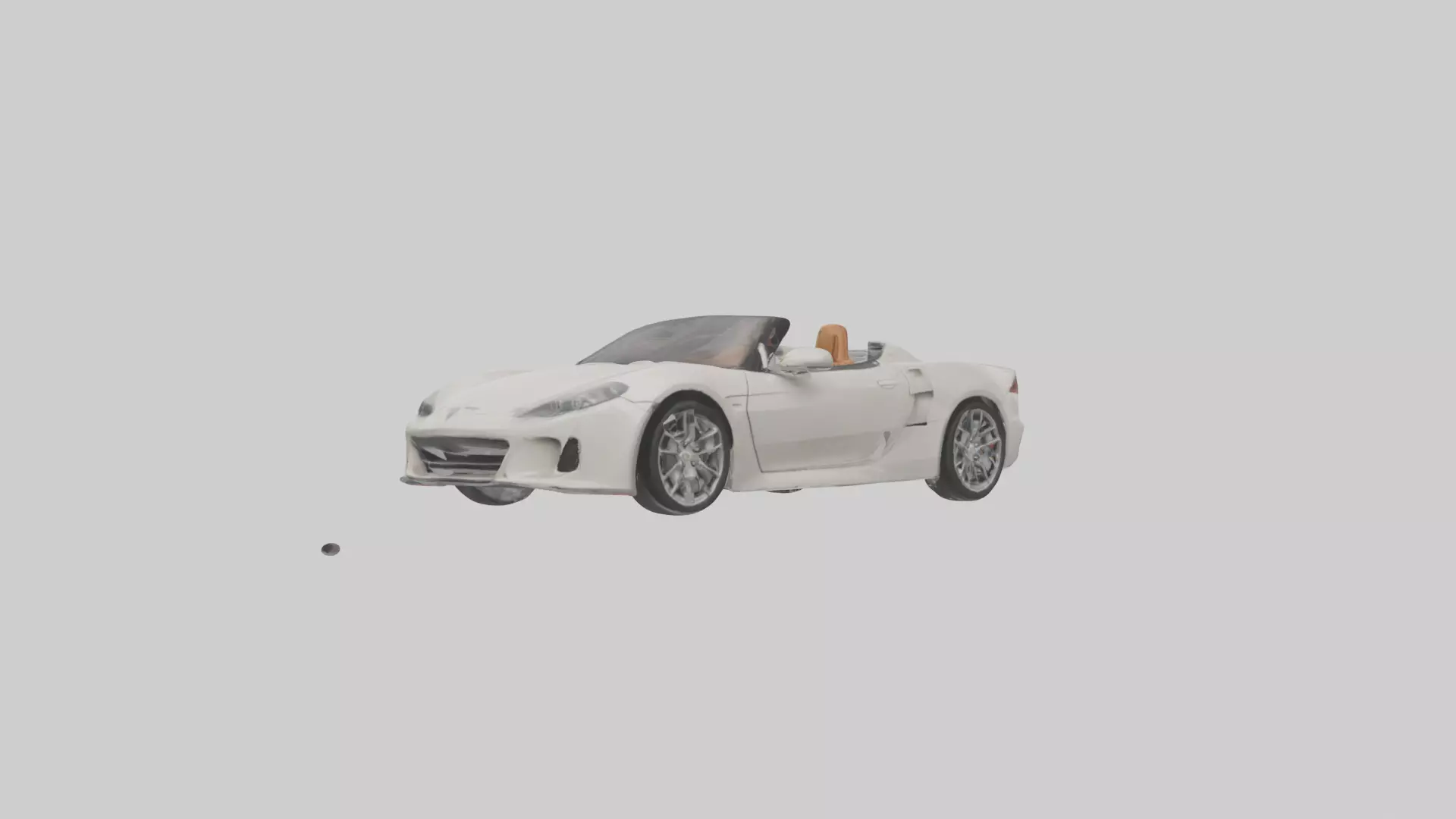 Convertible Sports Car model Low-poly 3D model_0