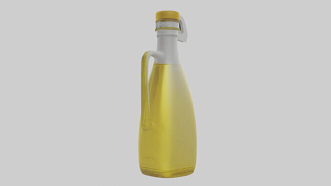 Cooking Oil Bottle model Low-poly 3D model 2