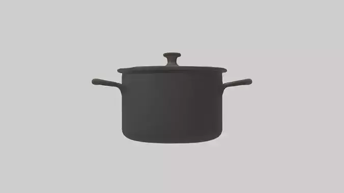 Cooking Pot model Low-poly 3D model