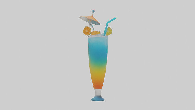 Cool Beach Drink model Low-poly 3D model