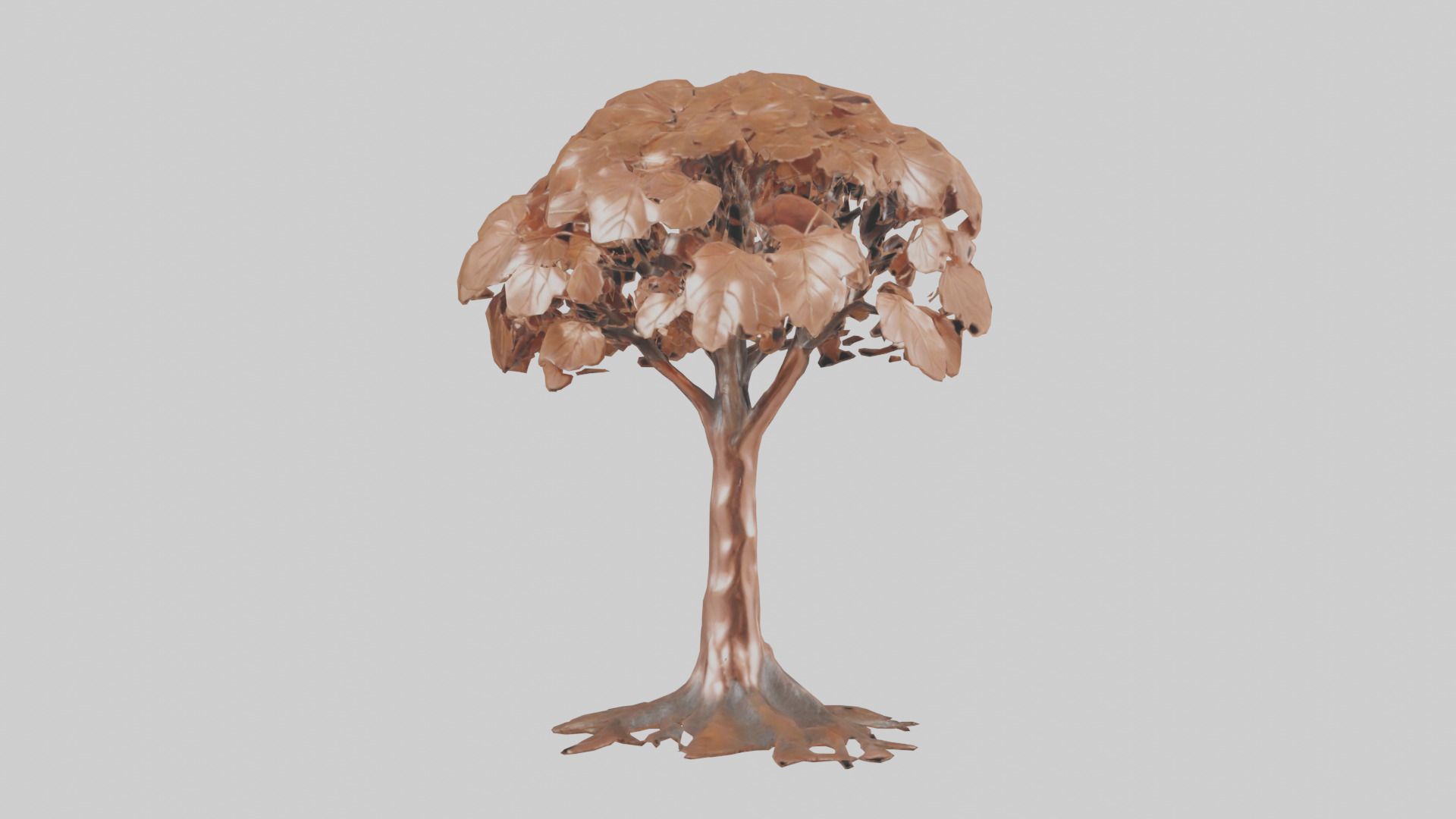 Copper Beech tree model Low-poly 3D model_10