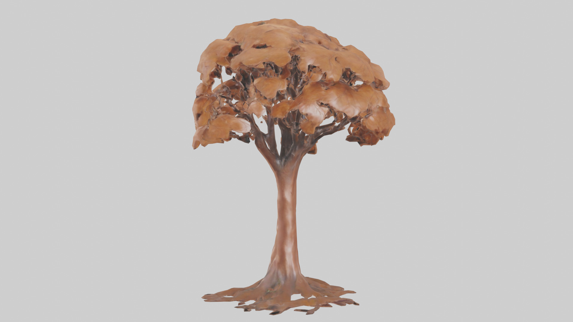 Copper Beech tree model Low-poly 3D model_1