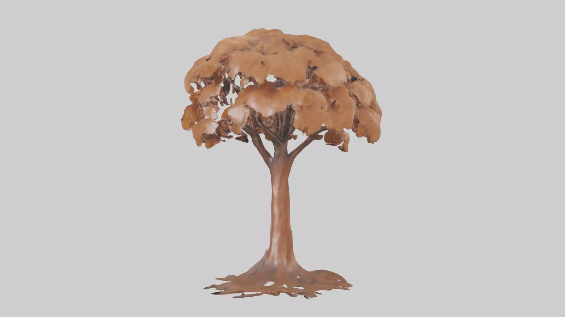 Copper Beech tree model Low-poly 3D model_0