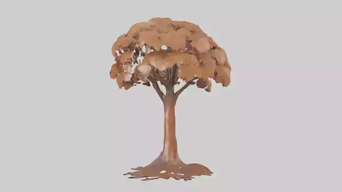 Copper Beech tree model Low-poly 3D model