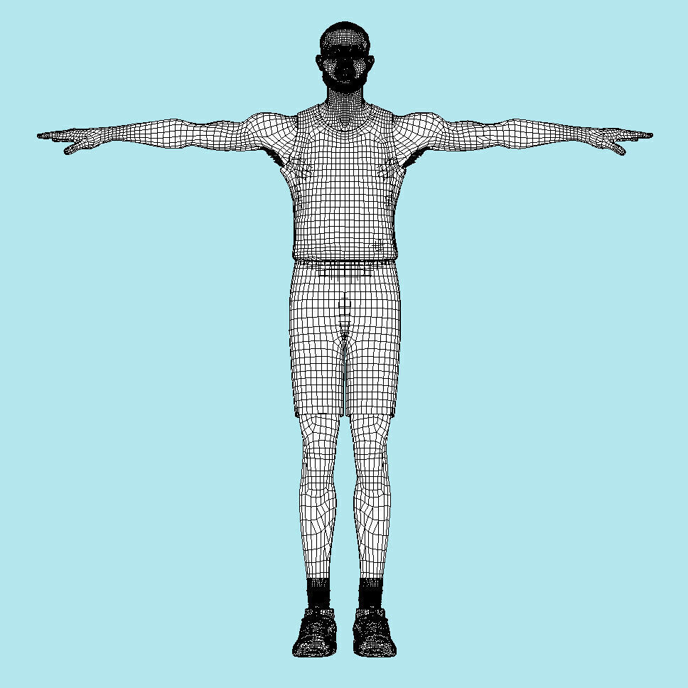 T-Pose Rigged Evan Mobley Cleveland Cavaliers 3D model_8