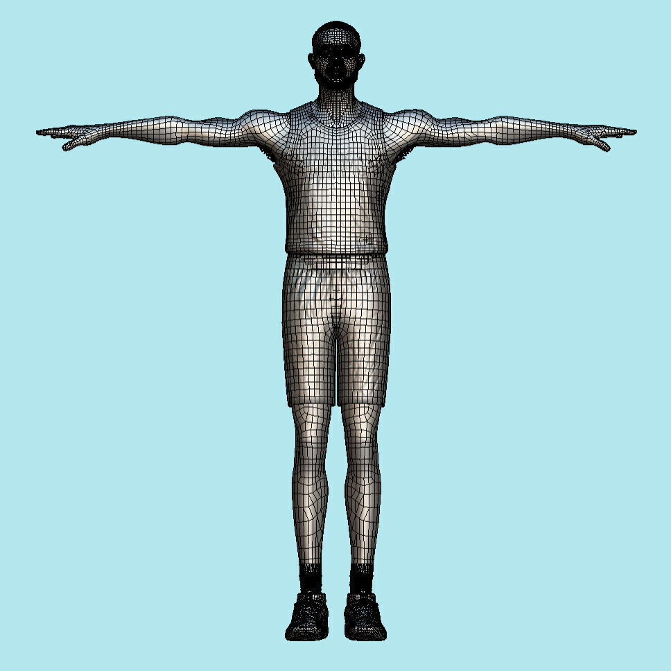 T-Pose Rigged Evan Mobley Cleveland Cavaliers 3D model_5