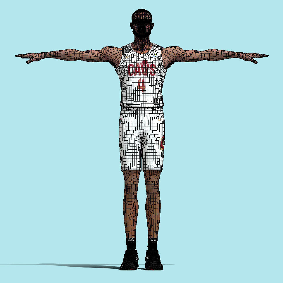 T-Pose Rigged Evan Mobley Cleveland Cavaliers 3D model_6
