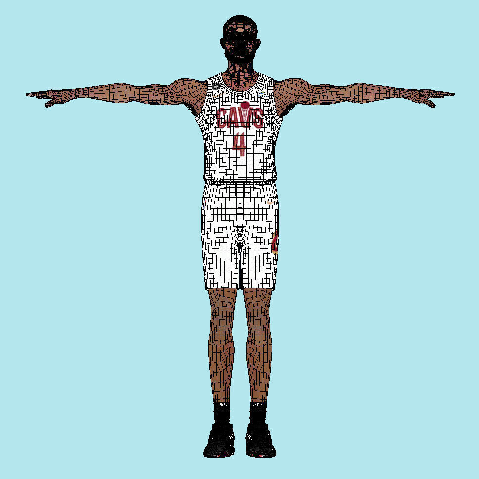 T-Pose Rigged Evan Mobley Cleveland Cavaliers 3D model_7