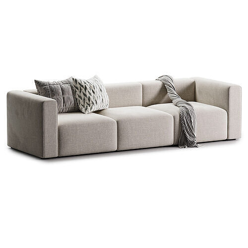 Mags 3 seat sofa 3D model 2