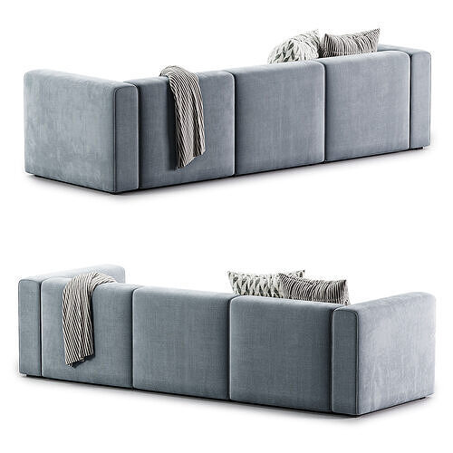 Mags 3 seat sofa 3D model 6