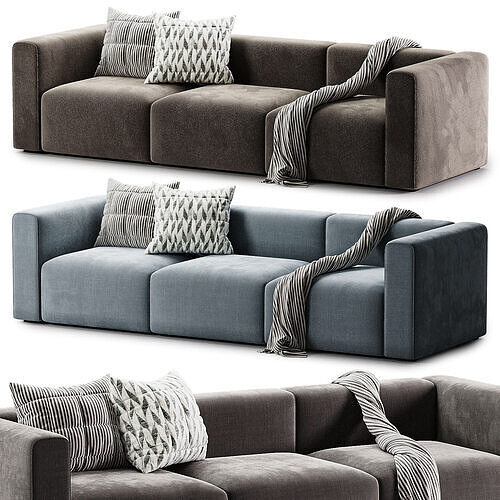 Mags 3 seat sofa 3D model 3