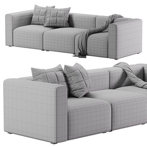 Mags 3 seat sofa 3D model 7